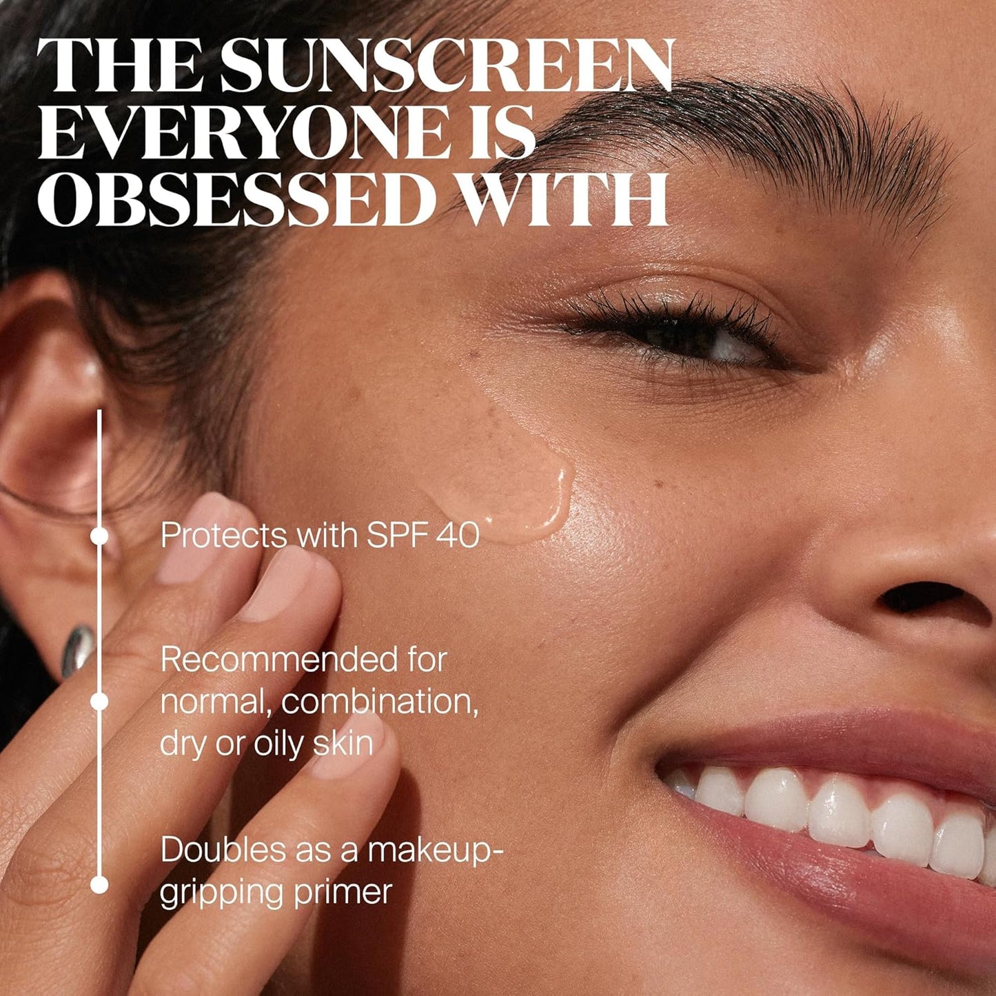 Supergoop! Unseen Clear Face Sunscreen - SPF 40 - Invisible + Broad Spectrum + Makeup-Gripping Primer - Weightless, Scentless, Oil Free - For All Skin Types & Tones - 1.7 fl oz