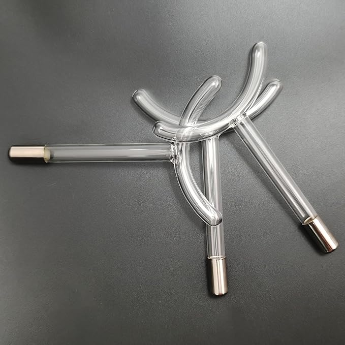 Electrode Wand Glass Tube Handheld Spare Parts for Hi Frequency Instrument Elitzia ETHB01 (Blue Y Shape)