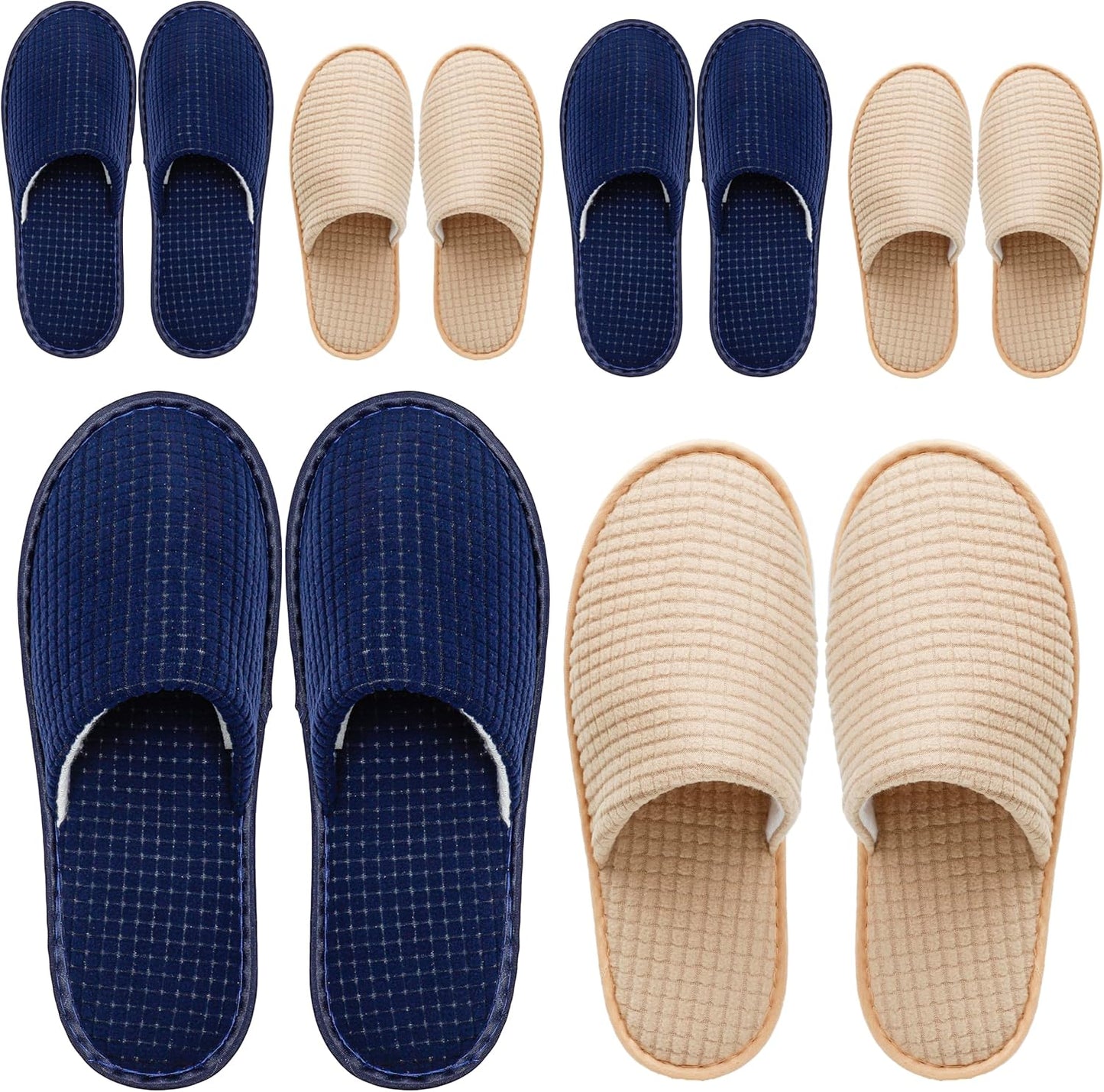6-10 Pairs Spa Slippers, Non Slip Disposable Slippers For Guest, Washable Reusable, Which Can Be Used As Women Men, House, Indoor, Bathroom, Bedroom, Hotel, Bride Slippers