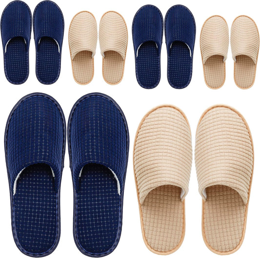 6-10 Pairs Spa Slippers, Non Slip Disposable Slippers For Guest, Washable Reusable, Which Can Be Used As Women Men, House, Indoor, Bathroom, Bedroom, Hotel, Bride Slippers